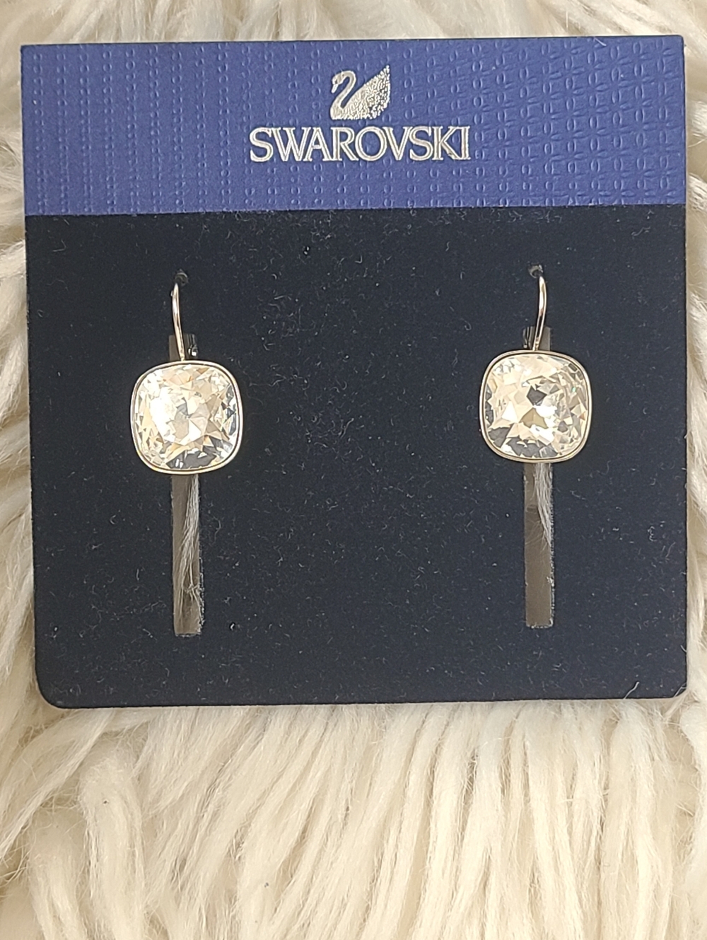 Swarovski Sheena Pierced Silver Toned Earrings 1144253- New With Tags